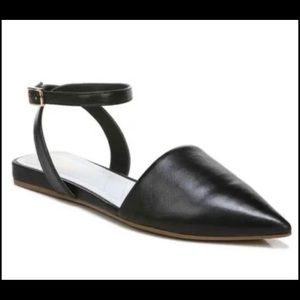 Nordstrom Black Franco Sarto Ankle Strap Flats US 8.5